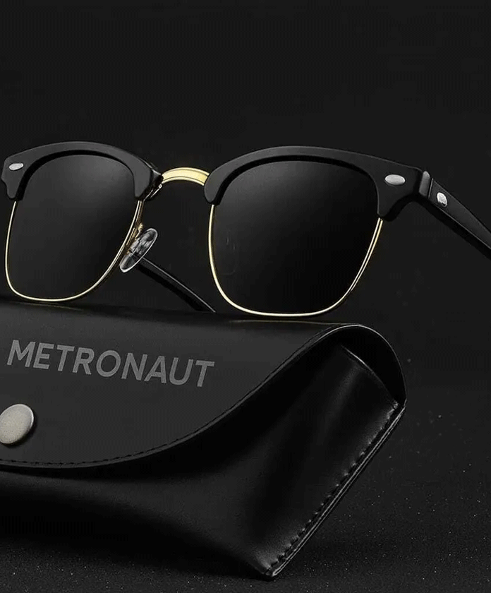 METRONAUT UV Protection Sunglass (For Men & Women, Black)